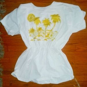 Pacific Connections palm tree swim cover up